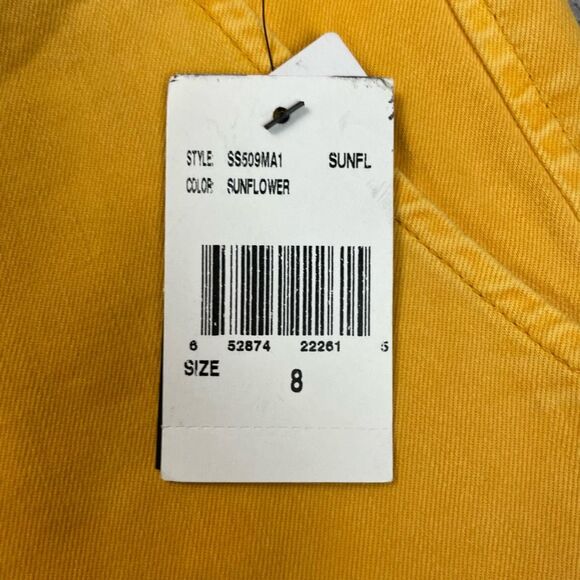 Kut from the Kloth Womens 8 Trouser Shorts Yellow High Rise Flat Front NWT - Picture 5 of 5